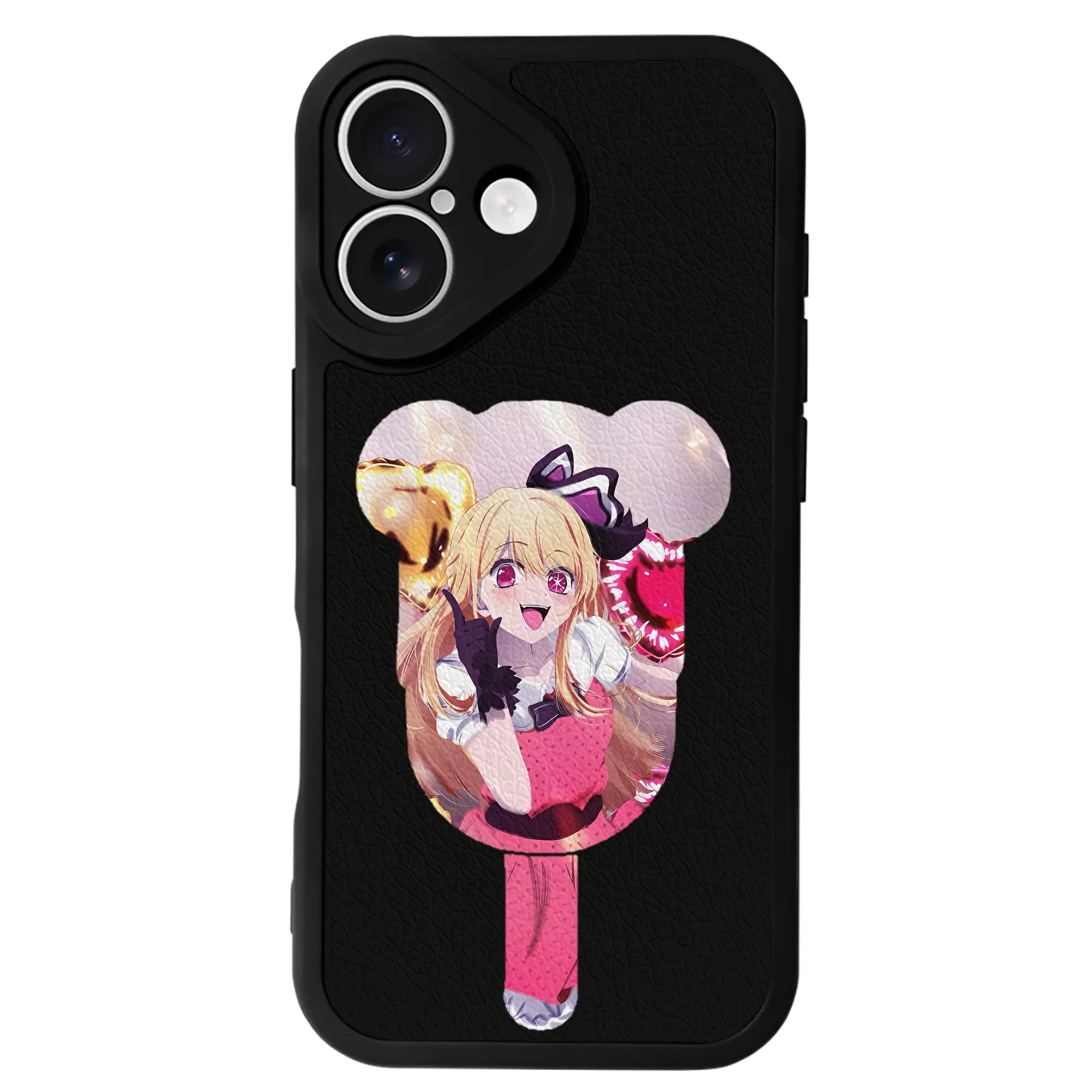 推しの子 グッズ,星野ルビー - IPhone 16シリーズ対応 ・ シリコンスマホケース ・ レザー調 ・ 高精度フィット ・ 耐衝撃 ・ ワイヤレス充電対応 ・ 精密カット